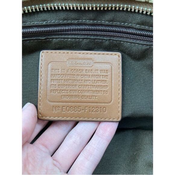 Vintage Y2k Coach soho pleated brown signature C print satchel shoulder bag - Picture 8 of 8